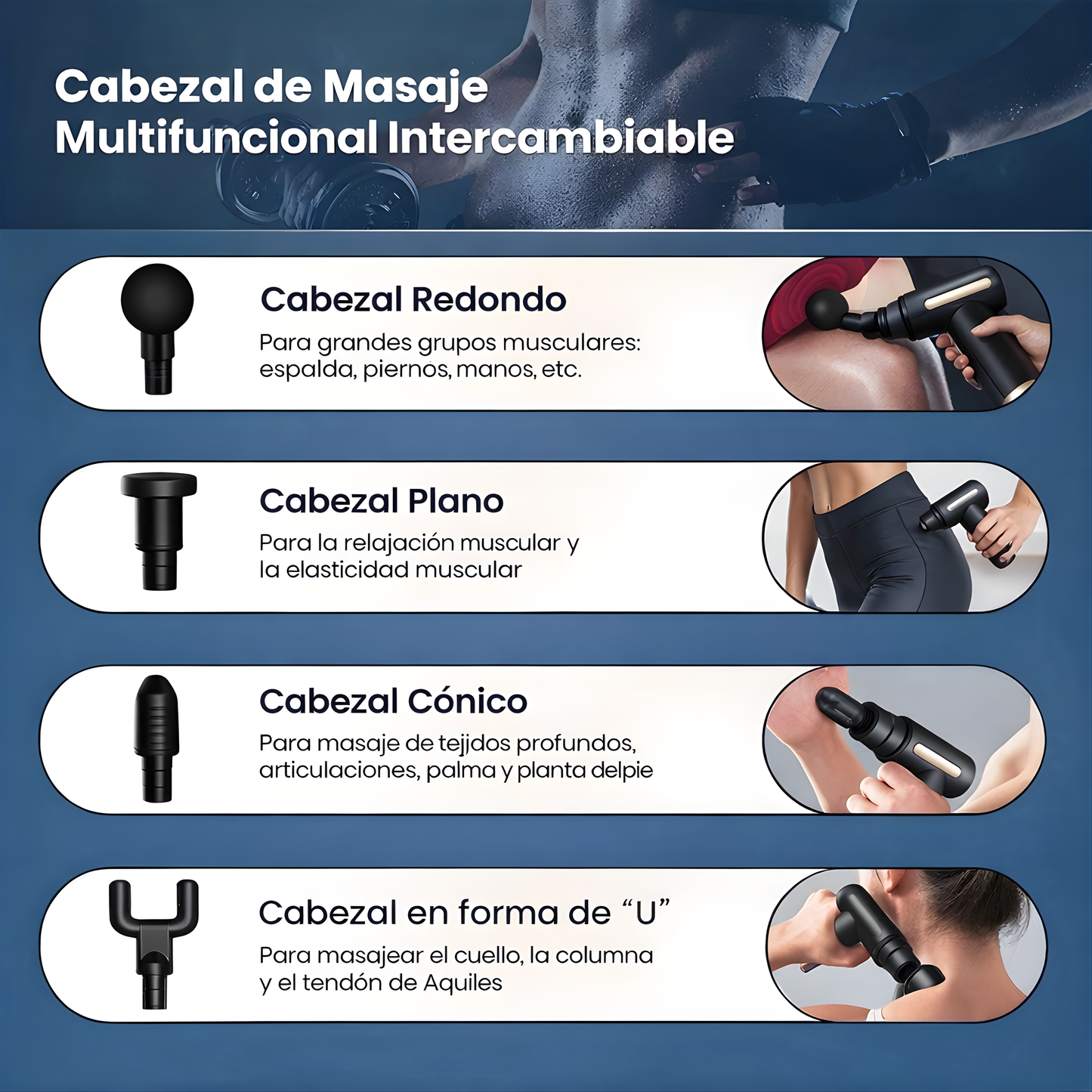 Pistola de Masaje Multifuncional